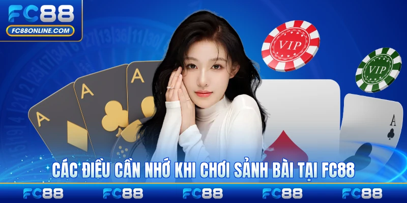 Các điều cần nhớ khi chơi sảnh bài tại FC88 chính xác